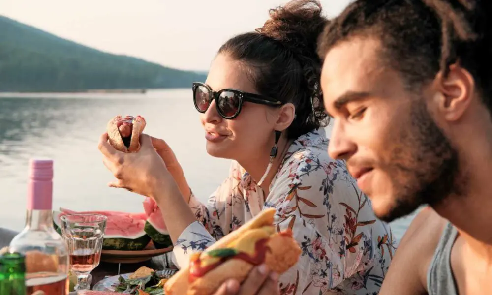 people eating fast food